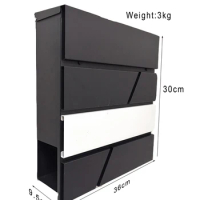 Modern Extra Thick Metal Mailbox Rainproof Postbox Letterbox with Lock