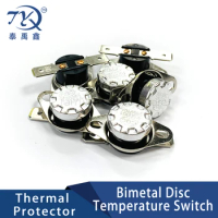 10PCS KSD301 Thermal Protector Thermostat Thermal Protector 30℃~100C~115℃~150℃ Bimetal Disc Temperature Switch Normally Closed