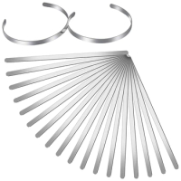 18 Pieces Bracelet Blanks Adjustable Cuff Bangle Bracelet Stainless Steel Blank Bangle For DIY Jewelry Bangle Making