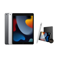 【Apple】2021 iPad 9 10.2吋/WiFi/64G 平板電腦(A01觸控筆+三折防摔殼+鋼化保貼組)