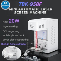 20W TBK-958F Auto Laser Machine For iPhone X - 15 Pro Max Huawei Xiaomi OPPO LCD Back Cover Glass Frame Removal Engraving Tool