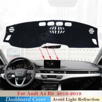 Polyester for Audi A4 B9 2016 ~ 2019 8W Car Accessories Dash Board Sunshade Anti-UV Carpet Sline Dashboard Cover Protective Pad