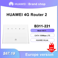 Huawei 4G Router 2 Modem B311-221 with SIM Card slot CAT4 150Mbps LTE CPE 2.4GHz Outdoor Router Support VoIP