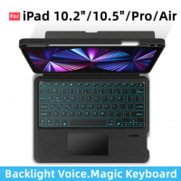 Smart Keyboard Magic For iPad 10.2 Inch 9th 8th 7th Pro 11 12.9 Air 5th 4th Air3 10.5 Arabic Russian Spanish Voice Magnetic Case