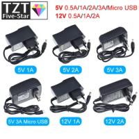 100-240V AC to DC Power Adapter Supply Charger adapter 5V 12V 1A 2A 3A 0.5A EU Plug 5.5mm x 2.5mm Plug Micro USB for Arduino