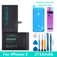 Original IC Chip Battery For iPhone 8 8 Plus X XR XS MAX Battery For iPhone 11 12 PRO MAX Batteries 