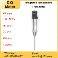 Integrated G1/2 PT100 Pt1000 Temperature Sensor High Accuracy 4-20ma Temperature Transmitter Customizable probe