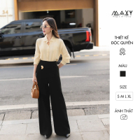 [SALE XẢ KHO] Quần tây nữ vạt chéo phối nút thanh lịch thời trang Cross-waist Pants Maxy Workshop