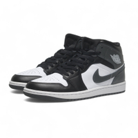 NIKE 休閒鞋 AIR JORDAN 1 MID 白灰黑 AJ1 中筒 男 DQ8426-001