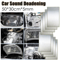 1/3/5PCS Sound Deadener Heat Insulation Mat Car Van Sound Proofing Deadening 5mm Noise Insulation Pad for Car Hood Engine Door