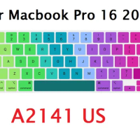 Rainbow US Layout Skin for Macbook Pro 16in 2019 A2141 US Keyboard Cover Silicon Waterproof Pro 16 A2141 Keyboard Film Protector