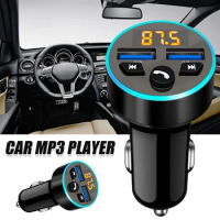 Bluetooth 5.0 FM Transmitter Handsfree Car Radio Modulator MP3/MP4 Player USB Super Quick Phone Charge Adapter for Automobile