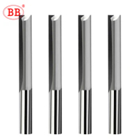 BB Straight End Mill 2 Flutes 4F 6F Slot Solid Carbide Milling Cutter 3.175 4 6 8 12 Shank CNC Engraving Router Bit MDF EVA Foam