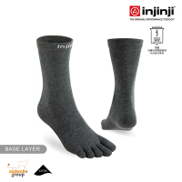 【injinji】Liner羊毛中筒內襪NX[石板灰]INBB0NAA2994| 輕薄款 五趾襪 中筒襪 羊毛襪 登山襪 中性款