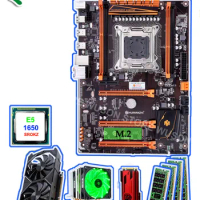 HUANANZHI deluxe X79 motherboard with M.2 240G NVME SSD 2280 Intel Xeon E5 1650 C2 with cooler 4*8G DDR3 1600 RECC GTX1050Ti 4G
