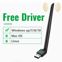 Mini USB WiFi Adapter Free Driver 150Mbps Wi-Fi Adapter For PC USB Ethernet WiFi Dongle 2.4G Network Card Antena Wi Fi Receiver