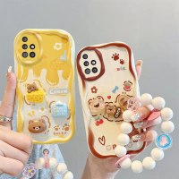 Casing Samsung A71, Casing Comel, Tepi Krim, Anak Patung Rajah Tiga Dimensi, Casing Lembut, Casing P