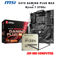 AMD Ryzen 7 3700X R7 3700X CPU + MSI X470 GAMING PLUS MAX Motherboard Set meal Socket AM4 New / no fan