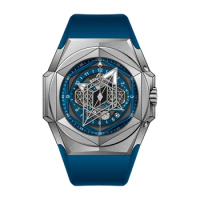 Reef Tiger Men Automatic Watch 43mm Luxury Mechanical Wristwatch Luminous Sapphire Hexagonal Bezel Rubber Strap Rejos RGA6908