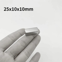5/10/20/50pcs 25x10x10mm Rare Earth Magnets 25mmX10mm Block Rectangular Magnetsic 25x10x10mm Permanent Neodymium Magnet 25*10*10