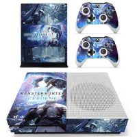 Monster Hunter World Skin Sticker Decal For Microsoft Xbox One S Console and 2 Controllers For Xbox One S Skin Sticker Vinyl