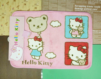 【震撼精品百貨】Hello Kitty 凱蒂貓 地墊 小熊圖案-粉色*52488 震撼日式精品百貨