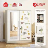PIRA KIDS - BOB 2BL MR MWD Lemari Pakaian Besi 2 Pintu / Lemari Pakaian Anak / Lemari Baju Kecil / B
