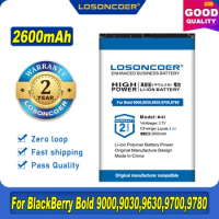 100% Original LOSONCOER NEW 2600mAh M-S1 Battery For BlackBerry Bold 9000,9030,9630,9700,9780 BAT-14392-001 Mobile Phone Battery