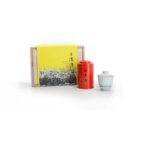 【王德傳】日晏青潤茶葉茶具禮盒附提袋-梨山烏龍150g+青潤蓋杯組(德傳茶葉茶具梧桐木茶禮)