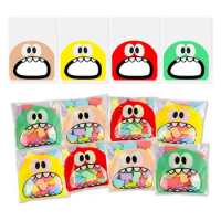 100Pcs Monster Cookie Bags Self Adhesive Treat Bags For Party Candies Candy Chocolate Gift Jewelry Display Retail Packaging