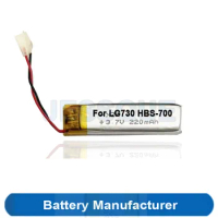 "0" Cycle 220mAh Battery For LG HBS-700 LG730 HBS700 Bluetooth Earphone Headphone Handsfree Batterie Accumulator AKKU