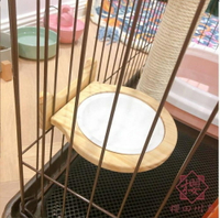 寵物木質食盆陶瓷食盆掛式食盆寵物水盆【櫻田川島】