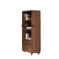 Solid Wood TV Side Cabinet Wall Living Room Wall-Mounted Bracket Bookcase Shelf