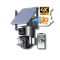 Eizen 4K Duo 4G กล้องวงจรปิดโซล่าเซลล์ ไร้สาย เลนส์คู่ มี 2 กล้องในตัวเดียว มีแบตเตอรี่ ภาพชัด 4K