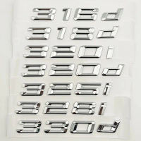 ABS Car Trunk Letters Sticker Logo Emblem Accessories For BMW 316i 318i 320i 320d 325i 330i 330d 335