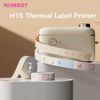 Niimbot H1S H1 Printer Termal Portabel Mini Kertas Label Kontinyu Alat Cetak Pembuat Label Seluler P