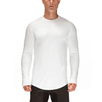 Men Running TShirt Mesh Long Sleeve Sport Shirt Men Fitness T shirt Gym Clothing Dry Fit Joggers Compression T-Shirt Workout Top