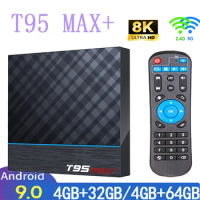 Smart TV BOX T95 MAX Plus Amlogic S905X3 Android 9.0 4G RAM 64G ROM 2.4G/5G Dual WIFI BT4.0 USB 3.0 HDR 8K 3D Set Top Box