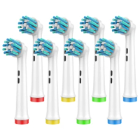 8 Pcs Replacement Toothbrush Heads Compatible with Oral-B Braun Professional Cross Electric Brush Heads for Oral B Action Heads