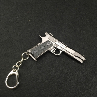 6.3cm絕地吃雞P1911短槍模型合金鑰匙扣掛件掛飾包包汽車鑰匙扣 全館免運