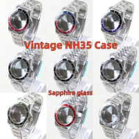 39.5MM Vintage Case Sapphire Glass NH35 Watch Accessories For Seiko NH35 Movement Watch Case For Retro Submariner Oyster Strap
