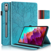 3D Tree Embossed for Lenovo Xiaoxin Pad Pro 12 7 12.7 Case Flip Stand Soft TPU Back for Lenovo Xiaoxin Pad Pro 2023 Tab P12 Case