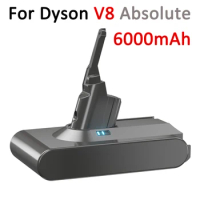 6Ah For Dyson V8 Absolute Handheld Vacuum Cleaner Dyson V8 Battery V8 SV10 batteri Rechargeable Battery V8 Fluffy V8 Animal