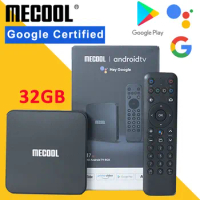 MECOOL KM7 SE 2GB 32GB Android TV BOX Amlogic AV1 Google Certified Chromecast Hebrew Portuguese Voice Control Global Version DDP