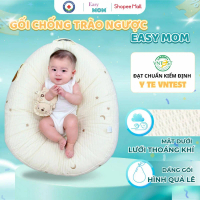 Gối Chống Trào Ngược Cho Bé Sơ Sinh Easy MOM Hình Quả Lê, Có Khóa Kéo Thông Minh Hạn chế Tình Trạng 