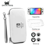 DATA FROG Carrying Pouch Compatible-Nintendo Switch OLED Storage Case Storage Bag Cover for Switch OLED Set Accessories