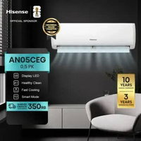 Hisense AC AN05CEG Standard 1/2 PK (0.5 PK) Dingin Kilat Cocok Untuk Kamar Tidur Pendinginan Super C