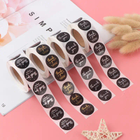 500pcsroll terima kasih atas label pelekat untuk hiasan cupcakes scrapbooking