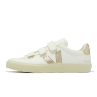 Veja 休閒鞋 Recife Logo Leather 男鞋 米白 金 魔鬼氈 經典 小白鞋 RC0502762B