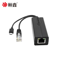 DC48V To 5V Micro USB POE Spliter Head Shaking IP Camera power Supply Module Ethernet 100M